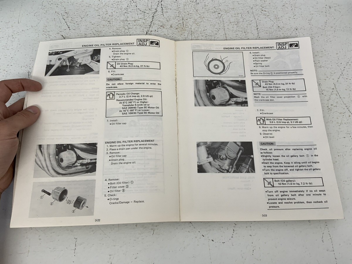 Yamaha OEM FZR 750RT 1000 T U Service Manual | eBay
