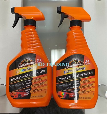 (2-Pk) ARMOR ALL ULTRA SHINE TOTAL VEHICLE DETAILER Leather Plastic Wheels Paint