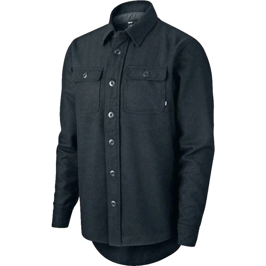 Prendas para el torso para hombre de mezcla de lana negra de ropa activa