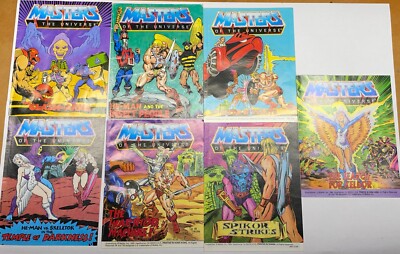   7 Vintage HE-MAN MOTU Lot MINI Comics 1980s Good Condition
