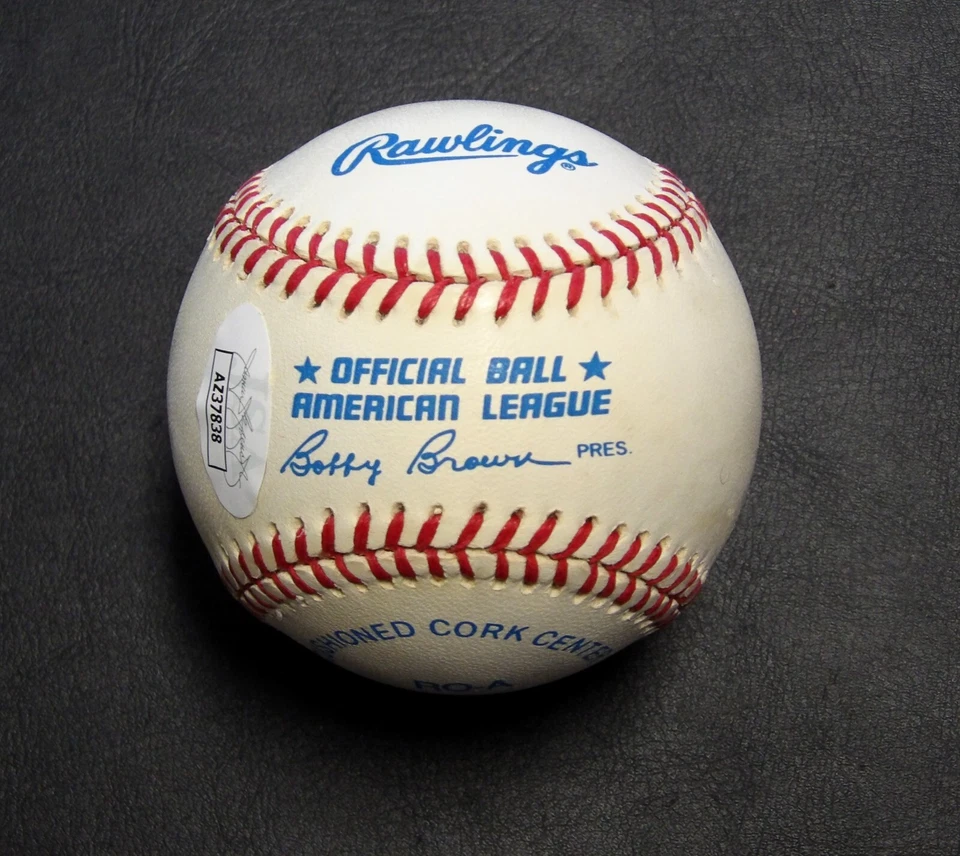 Brian Anderson Firmado Oficial Liga Americana Béisbol JSA Autenticado Foto 2 de 4