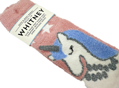 Bath & Body Works Hello I'm Whitney Unicorn Shea Infused Socks