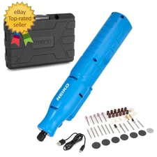 Cordless Rotary Tool Kit, 46 Piece 3.6V Electric Engraving Pen, 1/8" Collet Rech