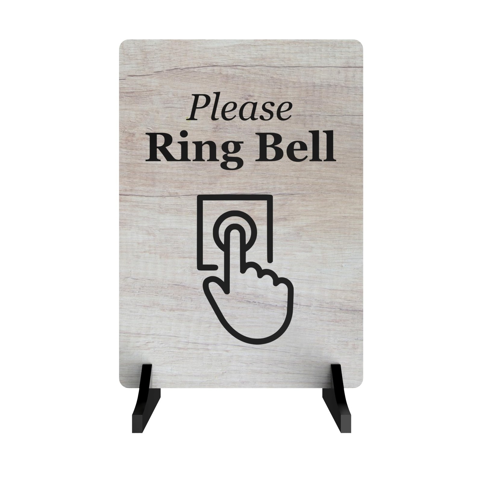 Please Ring Bell Counter Sign – A5 Freestanding with 2 Acrylic Feet (Stand)