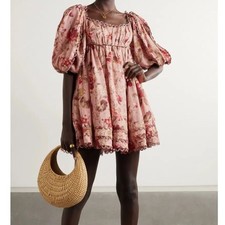 NWOT  Zimmermann cassia Floral Puff Sleeve Dress