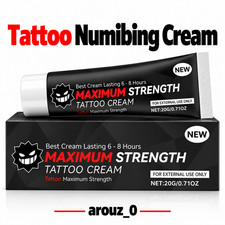Tattoo Numibing Cream Gel 20 Grams- Up to 6 Hours Extra Strength for Tattoo HOT