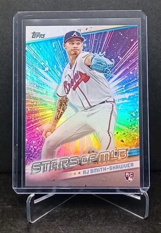 2024 Topps Update Series #US316 & #SMLB-75 Insert AJ Smith-Shawver RC Lot Braves - Image 4 of 4