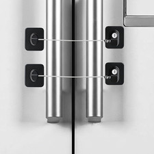 Fridge Lock with Key Child Proof Fridge Locks for Kids and Adults, Metal