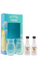 Malibu - Coconut Rum Liqueur Mini Pineapple Shot Glasses Gift Pack 5cl x 2