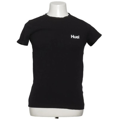 Huel, T-shirt, Größe: M, Schwarz, Baumwolle/Elasthan, Einfarbig, Herren #HBe