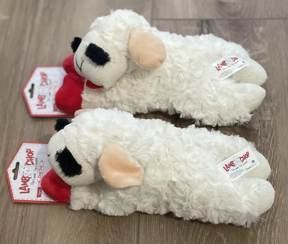 2 - MULTIPET LAMB CHOP DOG TOY - THE LAMB THE LEGEND -  10.5" LENGTH SET 2 NEW - Image 2 of 3