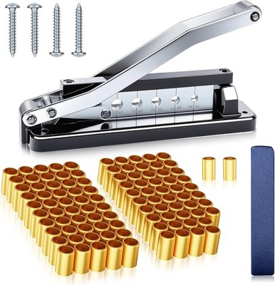 Bench Hose Crimper Kit Heavy Duty With 100 Ferrules 1/4-3/8 Inch
