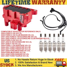 For Ford Ranger 3.0L 2001-2008 FD498 Ignition Coil & Iridium Spark Plug & Wire