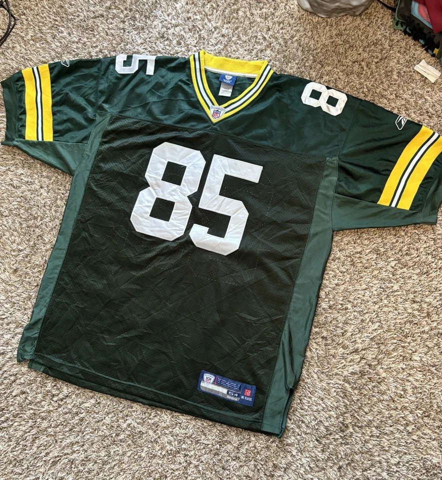 Green Bay Packers Greg Jennings #85 Jersey Reebok On Field Sewn NFL Mens Size 54 - Image 3 of 4