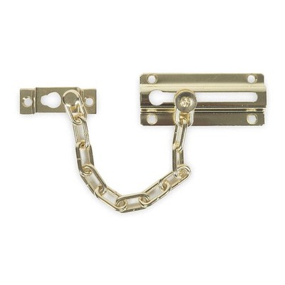 Grainger Approved 1HEX5 Chain Door Guard, Slide Bar,Brass Plated 1HEX5