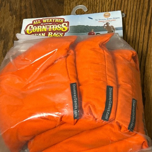 NEW Driveway Games All Weather Corn Toss 4 Official 6"14oz Bean Toss Bags Orange - Picture 6 of 6
