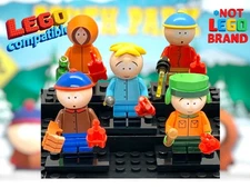 5x CARTMAN STAN BUTTERS KYLE KENNY MINIFIGURE Custom Lego South Park Figure Set