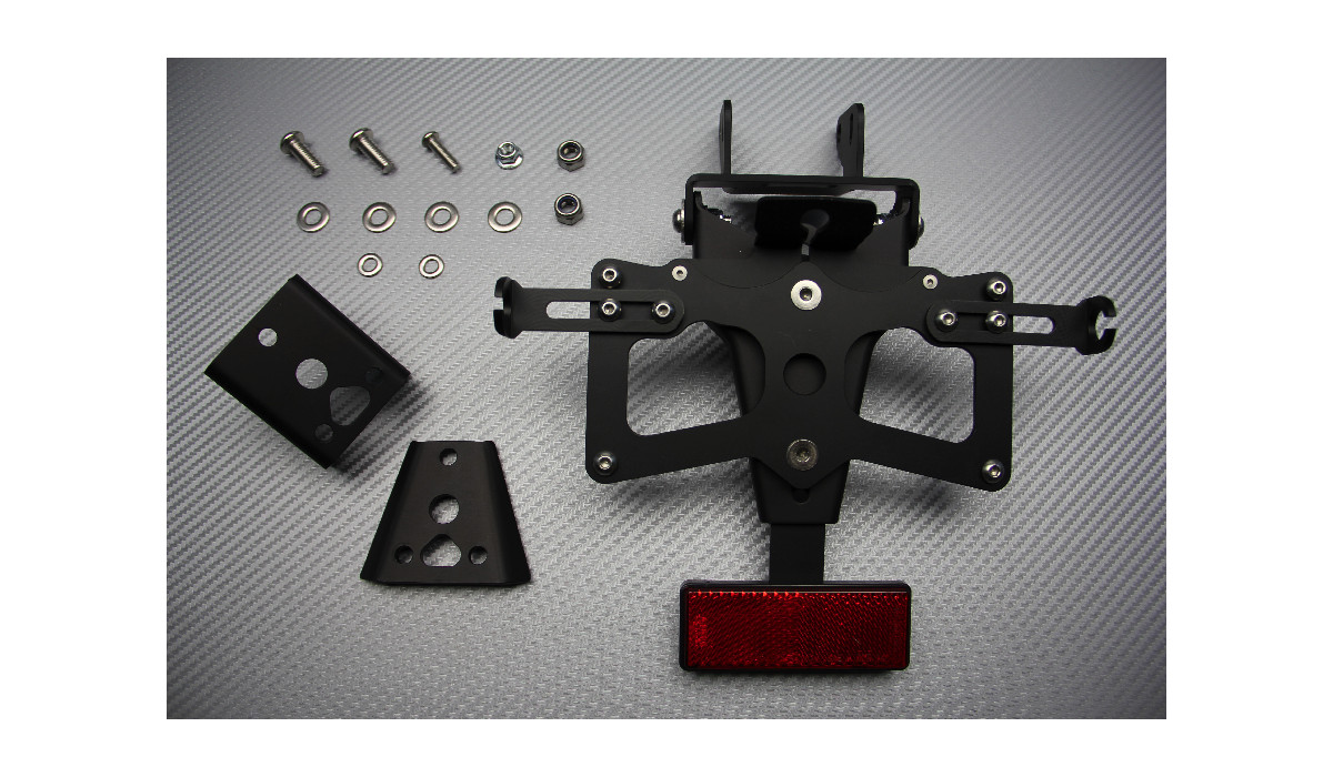 Support de plaque aluminium usiné CNC pour Yamaha YZF-R6 finition mate durable