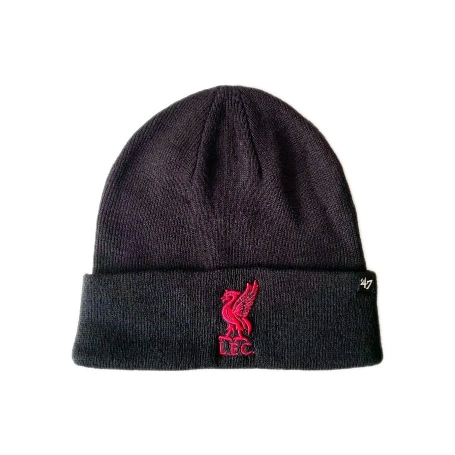 LIVERPOOL FC LFC 47 Essential Knit Navy Red Liverbird Beanie Hat Adults One Size
