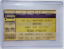 NSYNC Pop Odyssey Tour Ticket Stub July 8th, 2001 Irving, TX Texas Stadium
