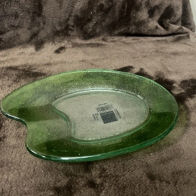 Design Ideas Soirée Palm Plate Green 7 1/2  Across