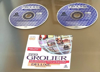 1999 Grolier Multimedia Encyclopedia Deluxe edition (PC, 1999) Disc/Booklet Only - Image 1 of 4