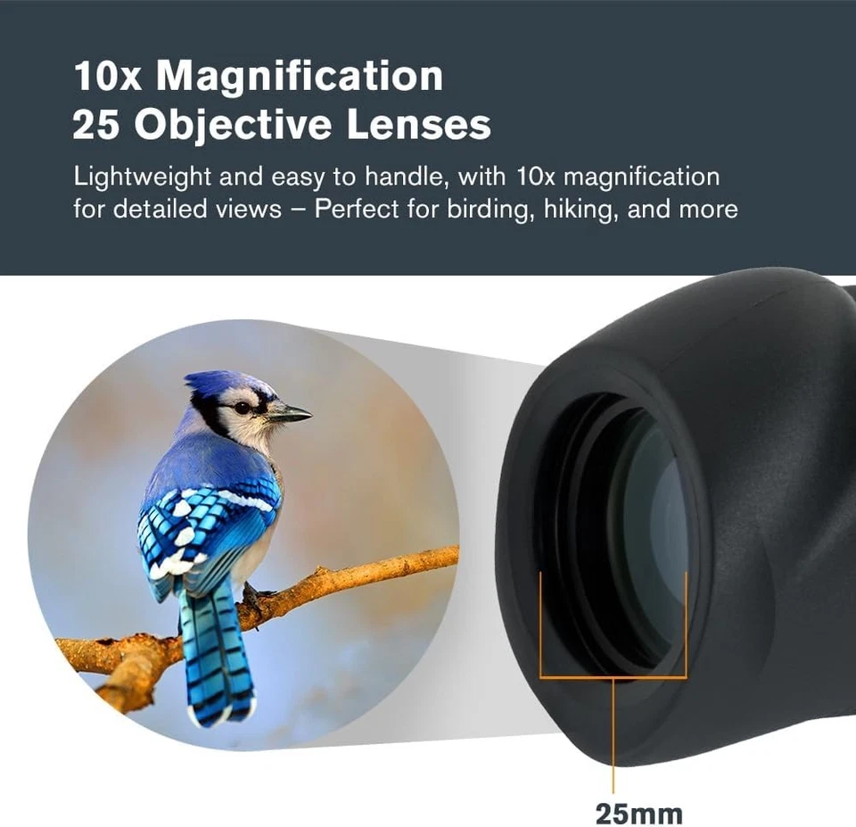 Versatile Celestron Nature 10x25 Monocular - Rubber Covered for Protection - image 4 of 4