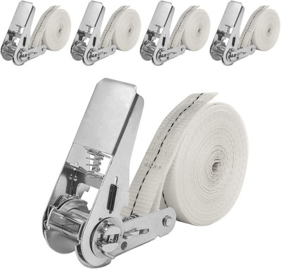 NIUXX 4 Stück Ankerriemen mit Ratsche 6 m, 25 mm, Belastung 800 kg, Ost