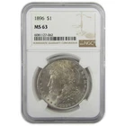 1896 Morgan Silver Dollar MS 63 NGC Uncirculated $1 Coin SKU:CP794