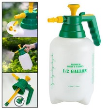 0.5 Gallon Manual Garden Sprayer Adjustable Nozzle with Safety Valve Hand Lawn