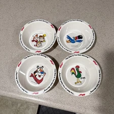 UNUSED! Vintage Kellogg’s Cereal Bowls Complete 1995 Collector Set Of 4 Plastic 