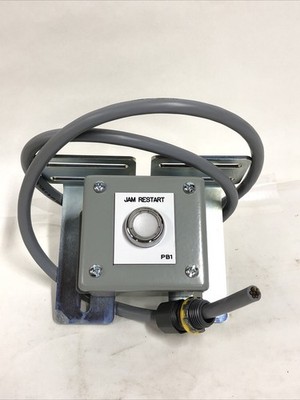 Hoffman E1PBG Push Button Enclosure w/ PBL1 Jam Restart Button 7 Wire Cable