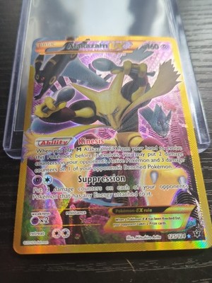 Pokemon M Alakazam-EX 125/124 Fates Collide Secret Rare Full Art Holo