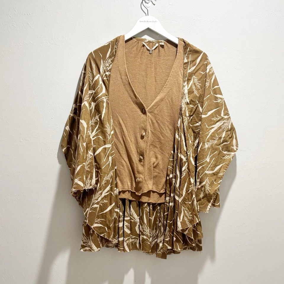 Cárdigan ANTHROPOLOGIE TEJIDO Y NUDO para mujer marrón Recall The Willow talla XS Foto 2 de 4