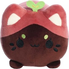 Aurora Enchanting Tasty Peach Seedling Meowchi Stuffed Animal - Red 7 Inches