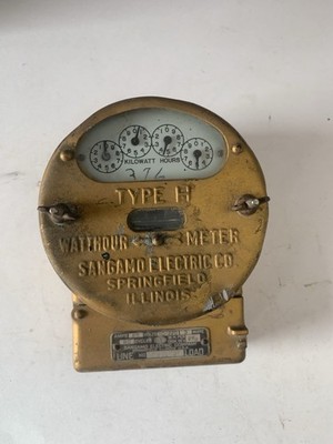 Sangamo Electric Co. Meter Type H Kilowatt WattHour 2 5 Amp 110/220 Watts 3 Wire