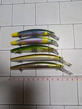Daiwa Ayuing Minnow Set 94SF, 95SS×2, 110SF×2, Used, Fishing Lure