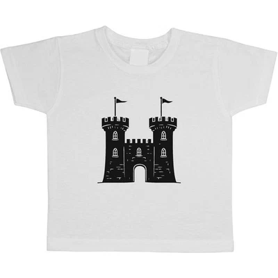 AZEEDA 'Castle with Flags' Children's / Kid's Cotton T-Shirts (TS052568)