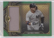 2022 Topps Triple Threads Single Jumbo Relics Emerald 1/27 Gleyber Torres 6fs