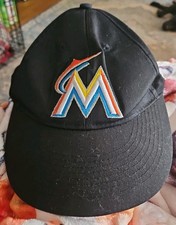 OC Sports Twenty Cap MLB Florida Marlins Youth Black Adjustable Hat Cotton
