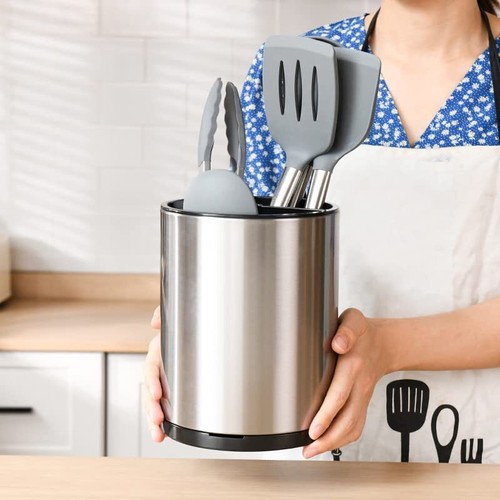 Stainless Steel Cooking Utensil Holder360 Rotating Kitchen Utensil Holderextra L - Picture 6 of 7