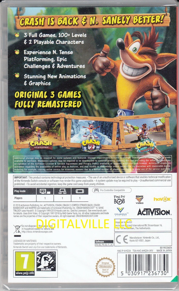Crash bandicoot warped deals switch