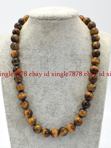6mm-10mm 100% Natural Multicolor Tiger's Eye Gemstone Beads Necklace 14-36 in - Picture 2 of 20