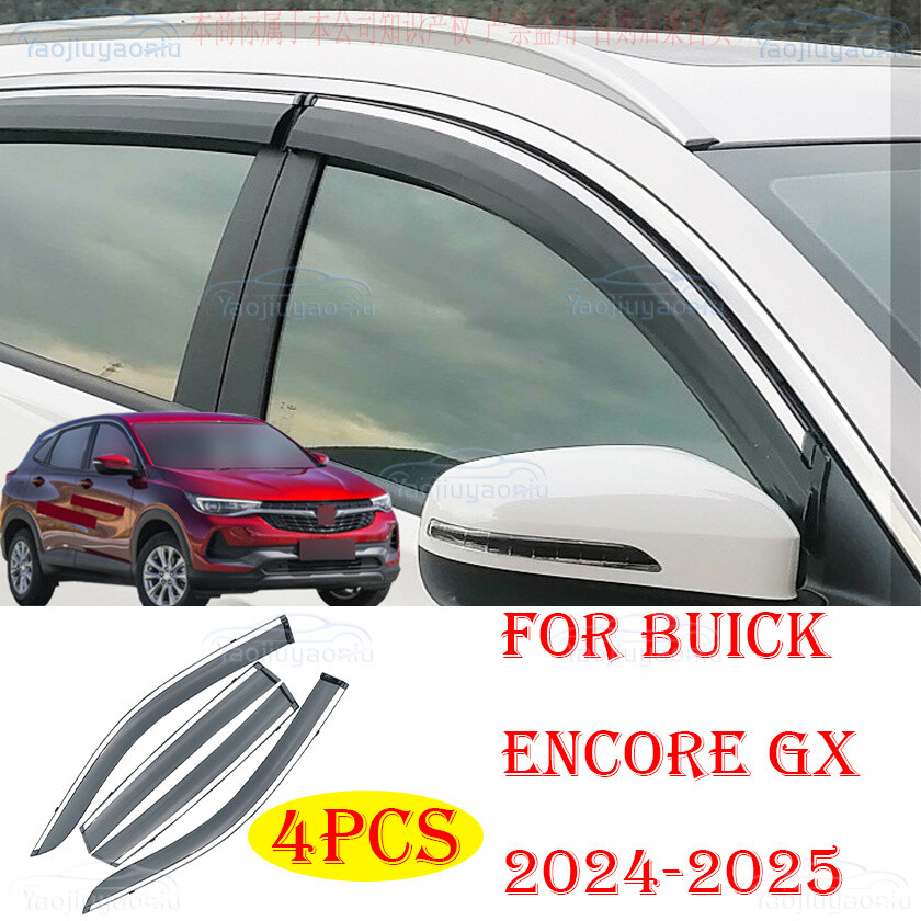 ABS Window Visor Vent Shades Sun Rain Guard 4PCS For Buick Encore GX 2020-2025