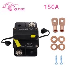 150A Circuit Breaker for Boat Trolling Motor Marine Inline Fuse W/Manual Reset