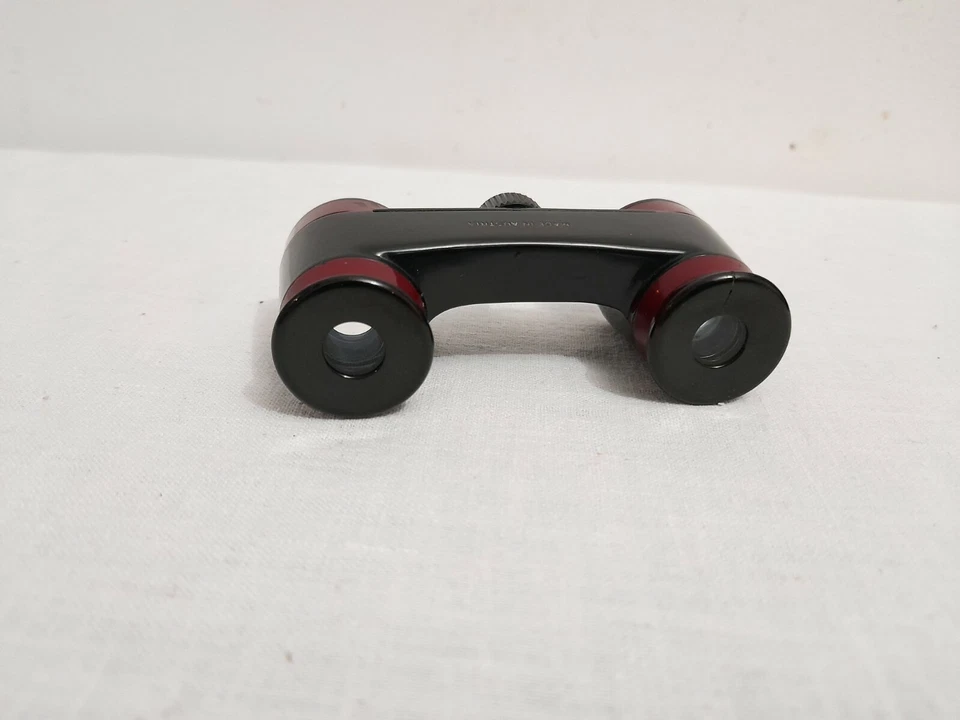 OLD VINTAGE OPERA BINOCULAR GOERZ WIEN STABILETT MADE IN AUSTRIA RED & BLACK - Image 3 of 4