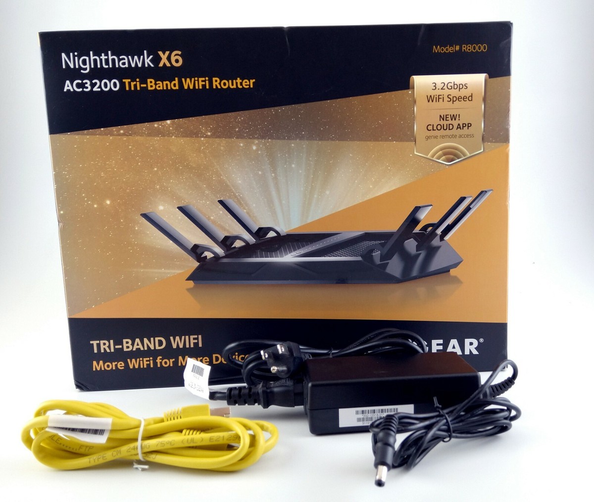 Netgear Nighthawk X6 AC3200 R8000-100NAS Tri-Band Wifi