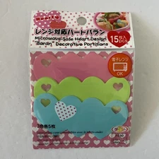 Daiso Japan Bento Box Lunch Divider Sheets Heart Pink Blue Green