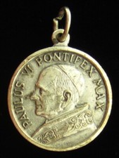 Vintage Pope Paul VI Medal Religious Holy Catholic Jesus Heart Light in Weight