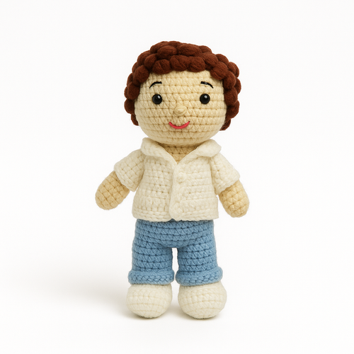 Bob Häkelgeschenk für Jungen | Amigurmi abnehmbare Tücher Stofftier Handarbeit Puppe - Bild 1 von 10